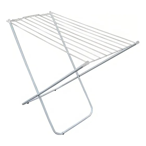 Tender Metalico Plegable Para Ropa 10 Varillas Simple Color Blanco