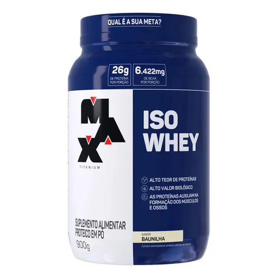 Suplemento en pó Max Titanium Proteínas sabor baunilha x 900g