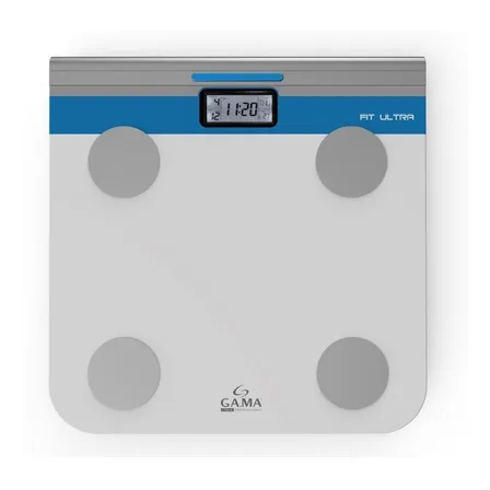 Balanza Pesa Fit Ultra Gama Imc Muscular Grasa Oseo Color Blanco