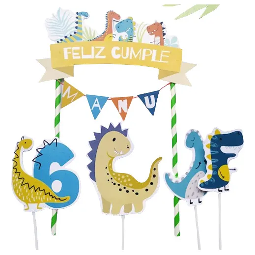 Adorno De Torta Cake Topper Toppers Pinchos Dinosaurios Dino