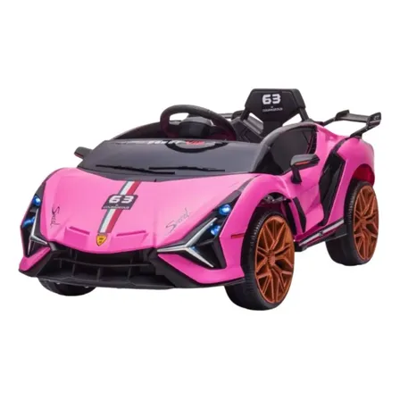 Carrinho Elétrico Infantil Bang Toys Rosa 12v Controle Remoto Bluetooth 127/220v