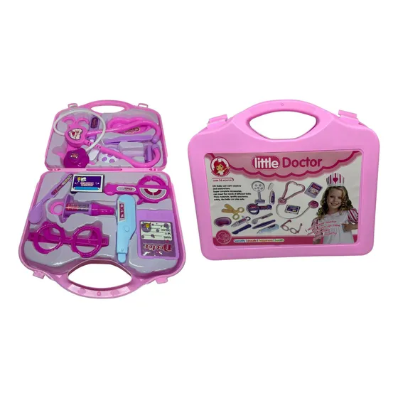 Doctora Maletín Enfermería Maletín Juguete Medico Juego Color Rosa