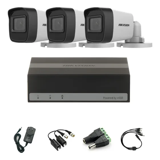 Kit Cámaras Seguridad Hikvision 1080p Edvr 4 Ch Ssd 300gb