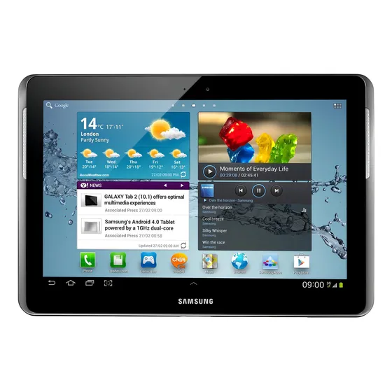 Tablet Galaxy Tab Tab 2 2012 GT-P5110 10.1" 16GB preto 1GB de memoria RAM - Excelente (Recondicionado)