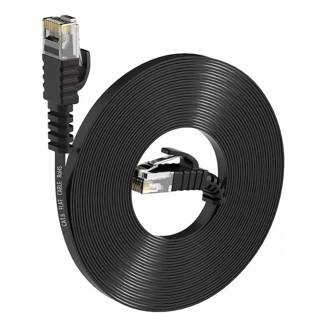 Cable Negro 20 Mts Categoría Cat6 Utp Rj45 Ethernet Internet