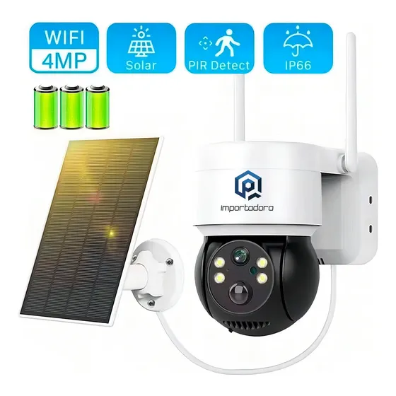 Cámara Solar Para Exteriores Ip 1080 Inalámbrica 360