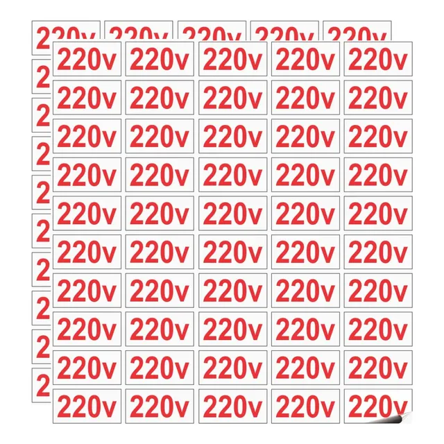 Etiquetas Voltagem Identificação Tomada 220v - 100 Unidades