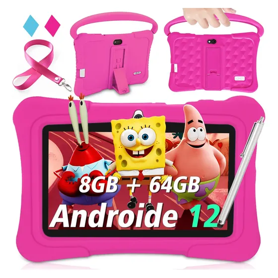 Tablet Para Niños Xgody 10+128gb Android 15 Certificado Google Gms Pantalla Hd 10.1 PuLG 5000mah Control Parental, Kit Educativo 5 En 1 + Funda