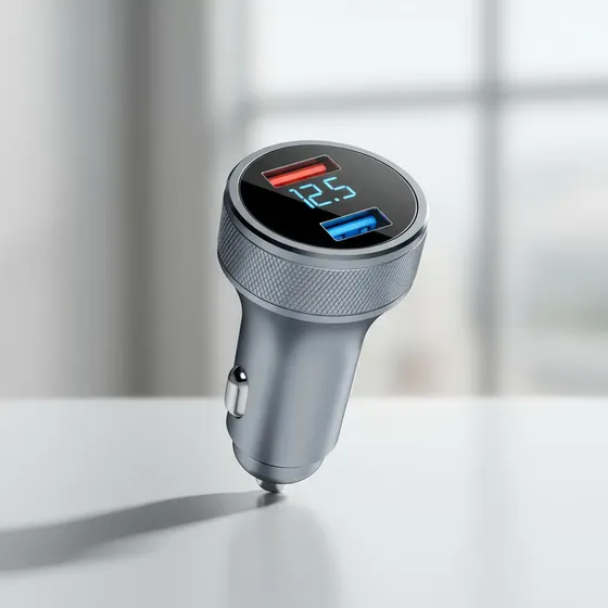 Carregador Veicular A'Gold 60W USB-C Turbo com Display Digital