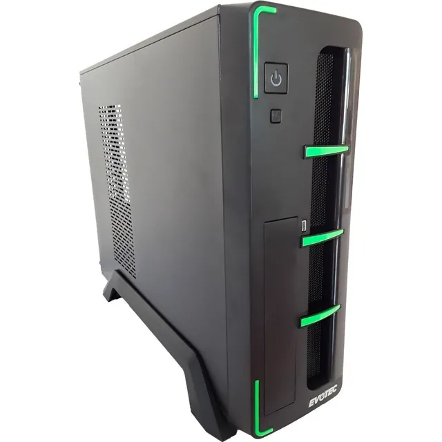 Gabinete Evotec Ev-1010 Slim Aruba Micro Atx 600w Usb 1/ /v Color Negro
