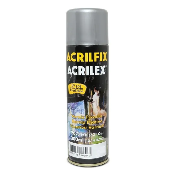 Esmalte fijador Acrilfix Acrilex Shiny Spray de 300 ml