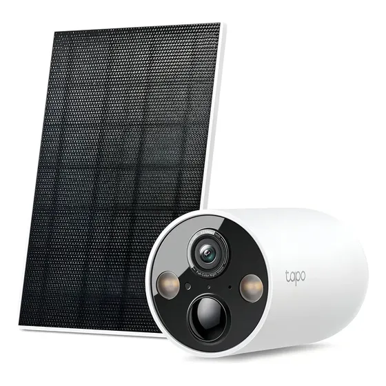 Câmera Segurança Wifi Tp-link Tapo C425 Kit Com Painel Solar Cor Preto