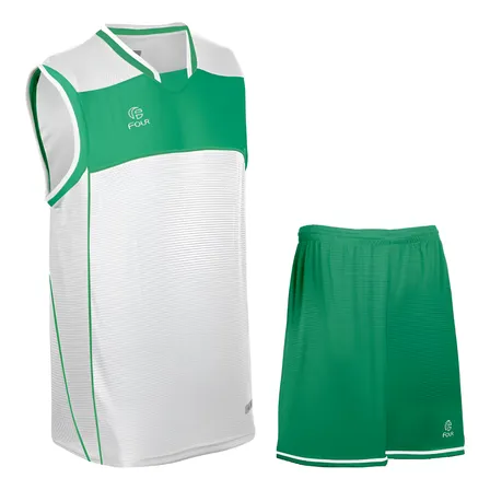 Uniforme Basquetbol Blanco Verde - Four Utah - L