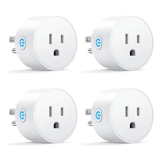 Enchufe Inteligente 4 Uds Wifi Contacto 110\u002F220v 10a Alexa Google Home Siri Control Por Voz Memoria Temporizador Función Contactos Inteligente Seguro Enchufes Electricos Smart Plug | Cuotas sin interés