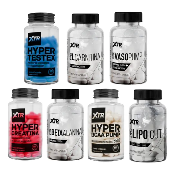 Kit Animal Pack Com Bcaa, Creatina, Vasopump E Mais