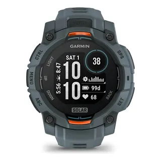 Relógio Smartwatch Instinct 3, 45 Mm, Lanterna Solar Garmin, Cinza-escuro