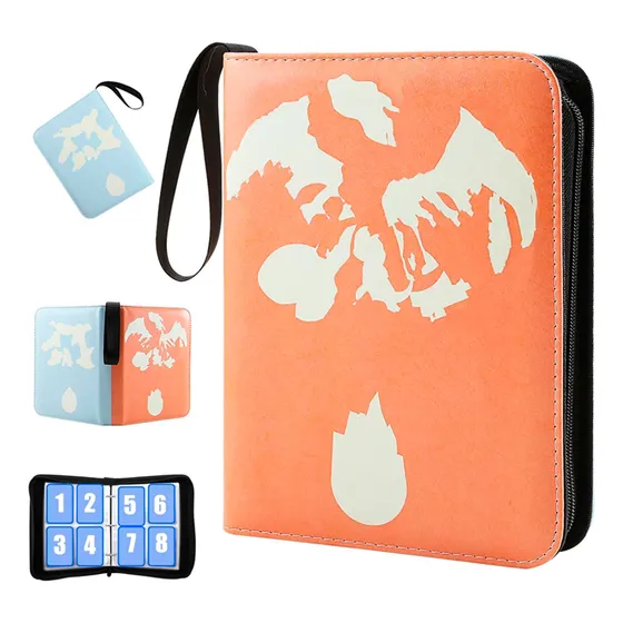 Pokemon Folder 4 Pocket 400 Cartas Charizard Blastoise