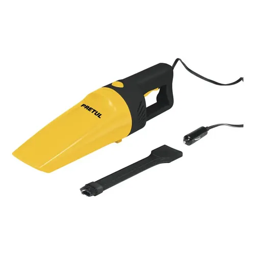 Aspiradora Para Auto De 12 Volts Color Amarillo/Negro Pretul ASP-12V-P