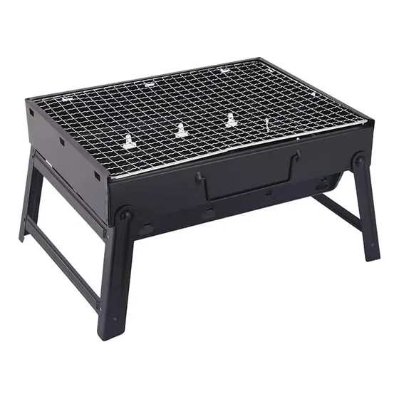 Parrilla Móvil Genérica Pequeña 60x22 Cm Carbón Acero