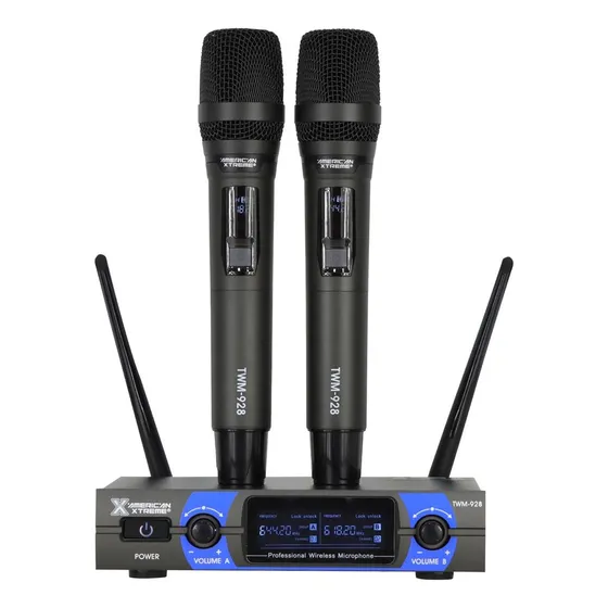 Microfono Inalambrico Doble Uhf C/bateria Recargable