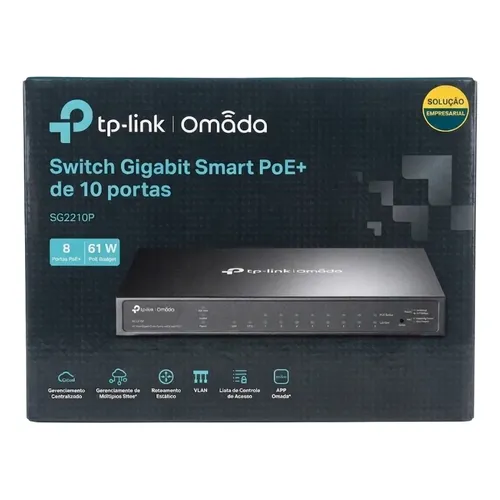 Switch TP-Link TL-SX1008 de 8 portas RJ-45 Giga 10 Gbps Wi-Fi 6