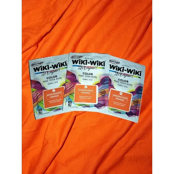 Wiki Wiki Original Anaranjado Teñir Colores Moda Ropa Nueva