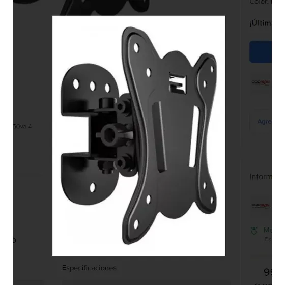 Base De Pared Fija De 13  A 30  Peso Max 15kg Marca Dowell