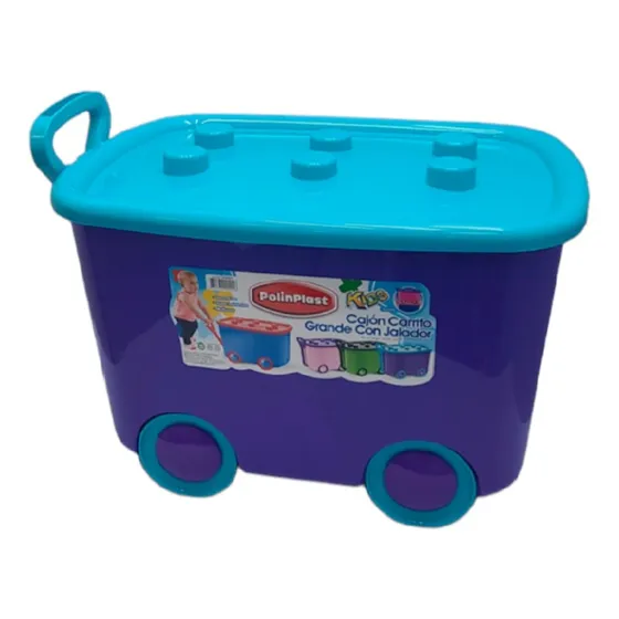 Caja 95lts Polinplast Kids Con Ruedas/jalador