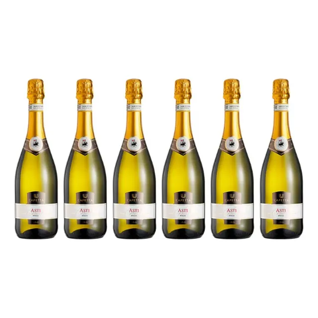 6 Botellas De 750ml C/u, Vino Blanco Espumoso Asti Capetta