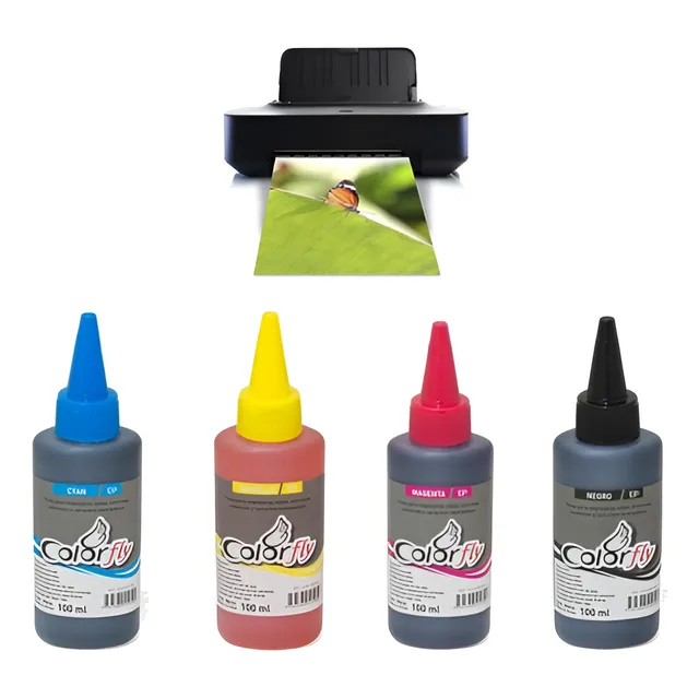 Kit 4 Tintas Sistema Continuo Negro Magenta Cyan Amarillo