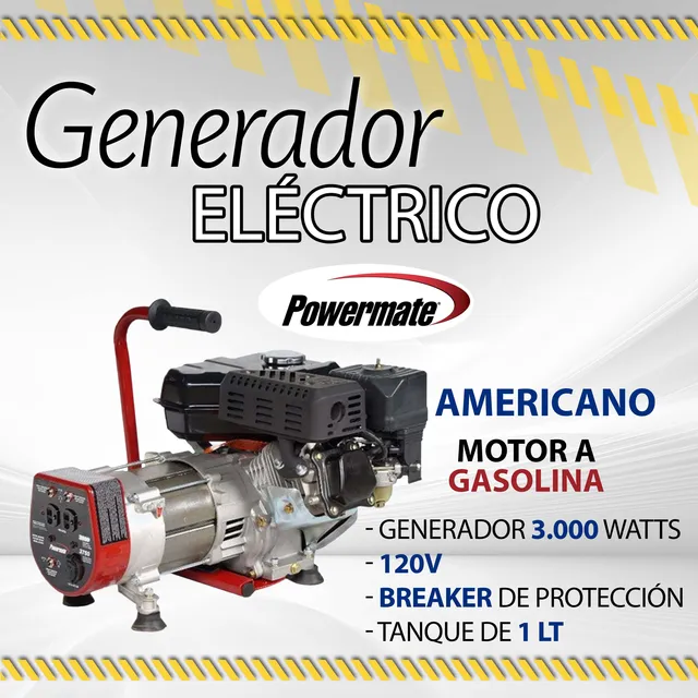 Planta Electrica Gasolin 3000w Powermate 110-12v  0000000930