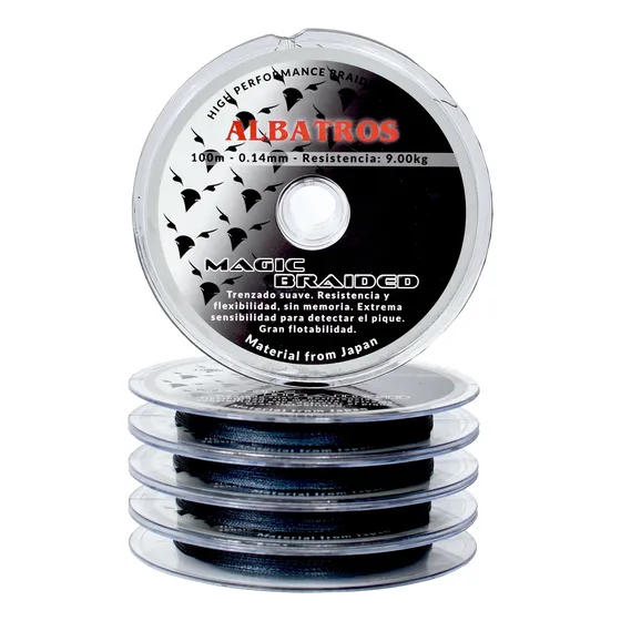 Multifilamentos Gris 100m Magic Braided Todas Las Medidas
