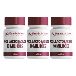 Kit 3x Pool Lactobacilo 60 CĂĄpsulas - Imunidade E Intestinal Kit 3x Pool Lactobacilo 60 CĂĄpsulas - Imunidade E Intestinal