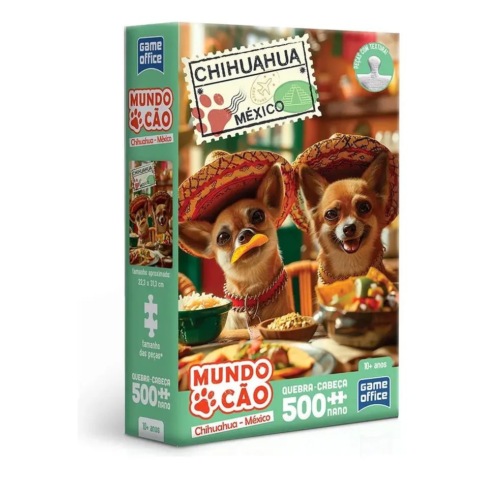 Quebra Cabeça 500 Peças Cão Chihuahua Toyster Game Office