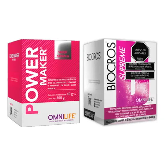 Suplemento Powermaker + Biocros Energía Ganancia Muscular