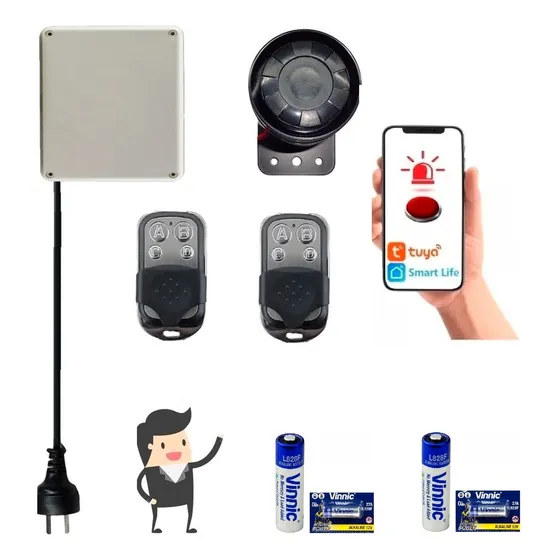 Alarma Sirena Wifi Remota Con Boton De Panico Y 2 Controles