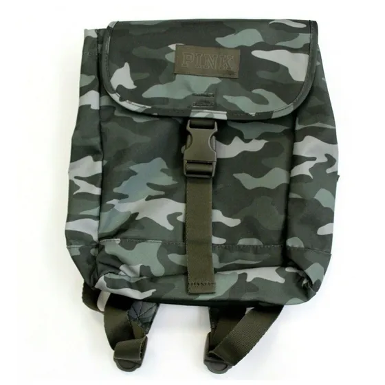 Victoria's Secret Pink Mini Mochila Verde Camuflaje Militar