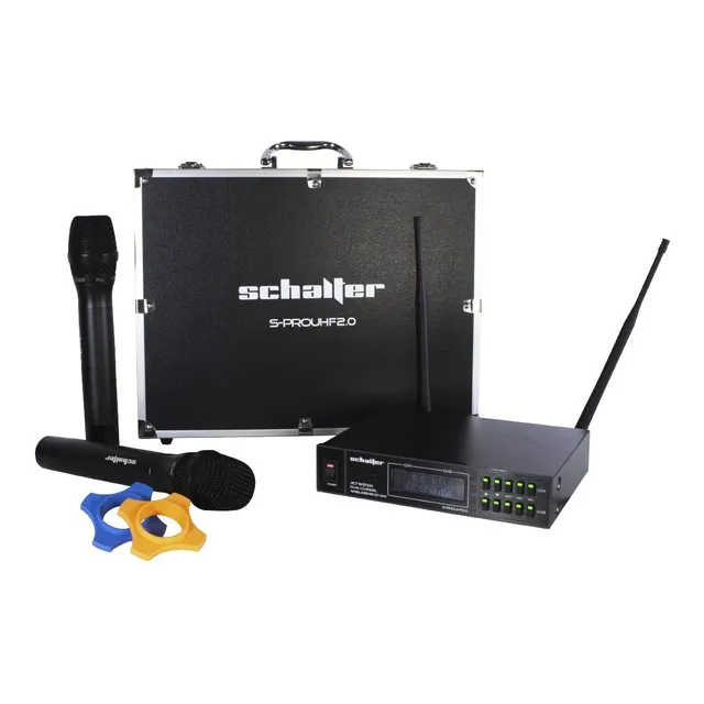 Schalter Sistema Profesional 2 Microfonos Inalambricos Uhf