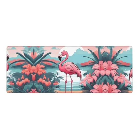 Alfombrilla Raton Goma Gran Tamaño Estampado Flamenco Lago X