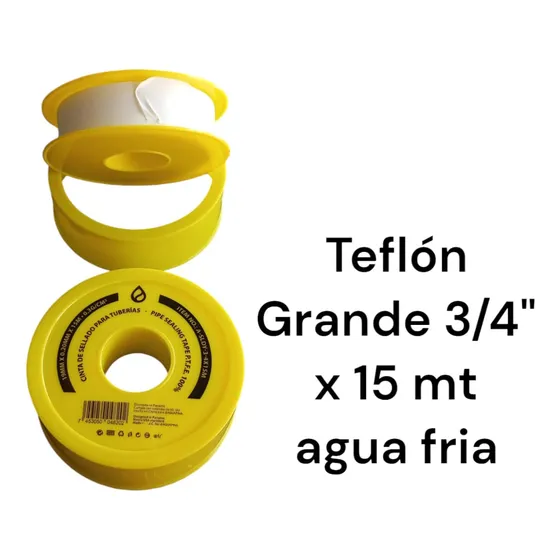 Teflon Grande  3/4  X 15m Agua Fina