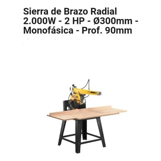 Sierra De Brazo Radial 12 2 Hp Dewalt