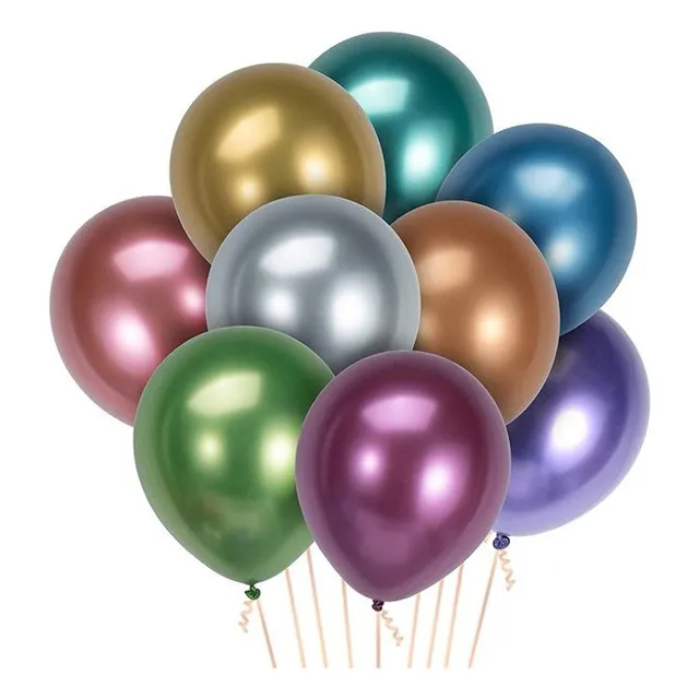 Bolsa De 50 Unidades Globos Cromados Latex Metalizados