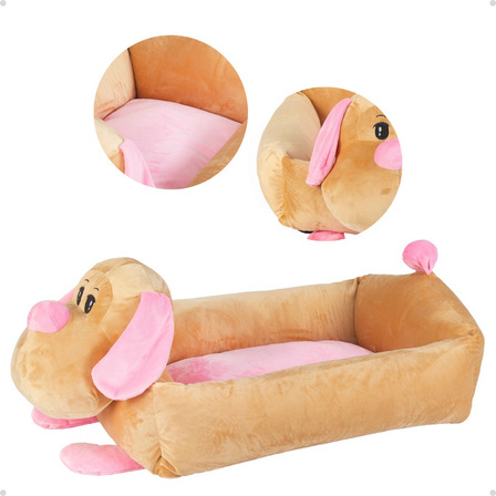 Cama Caminha Pet Cachorro Gato Ninho Cabeceira Pelúcia Fofa Cor Rosa Desenho Cachorro Rosa Cama Caminha Pet Cachorro Gato Ninho Cabeceira Pelúcia Fofa Cor Rosa Desenho Cachorro Rosa