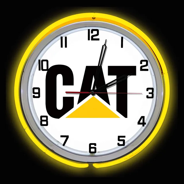Reloj Neon Señal Equipo Caterpillar Cat 19  Do Tubo Exterior