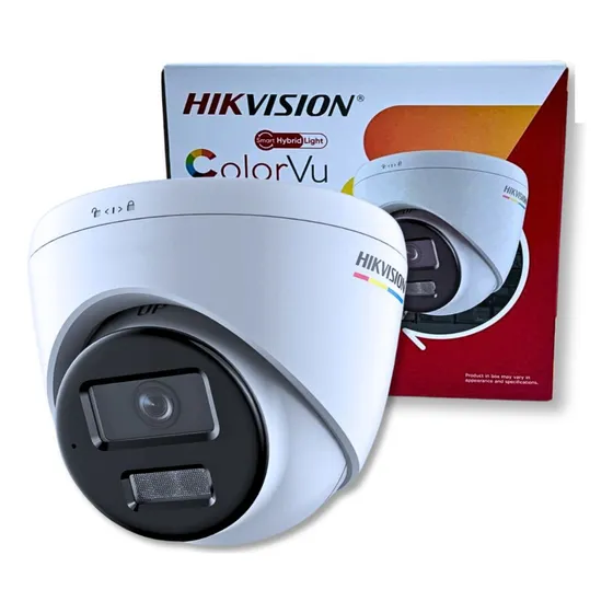 Câmera Dome Ip Colorvu Hikvision Áudio 4mp Ds-2cd1347g2h-liu