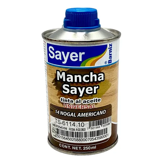 Tinta Para Madera Mancha Sayer Lack 250ml Base Aceite