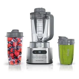 Licuadora Ninja Ss151 5 Programas, 2 Vasos, 1100 Watts, Gris