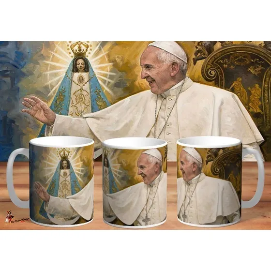Taza De Ceramica Papa Francisco Vaticano 4k Art