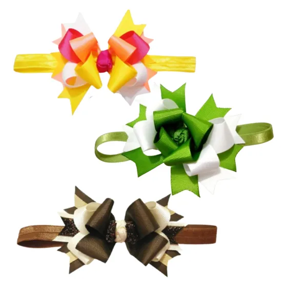 Pack De 3 Lazos, Cintillos, Bandanas Niñas, Recién Nacidas.