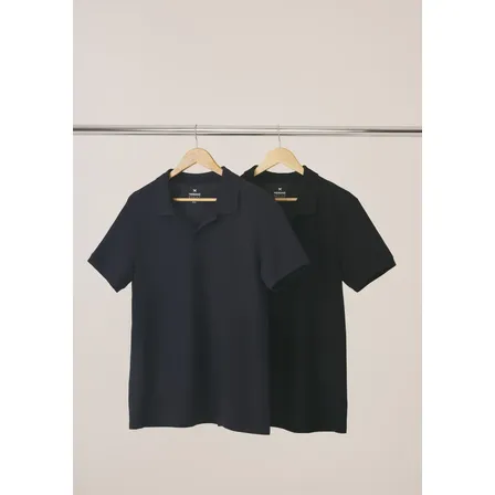 Kit Com 2 Camisas Polo Básicas Masculinas Em Piquet Hering